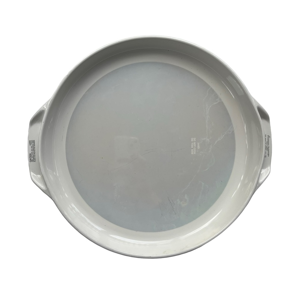 Amana Radarange Microwave Pizza Crisper Amana By Corning White 12in. Round Plate